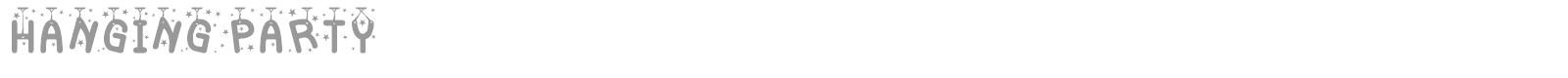 Hanging Party font preview